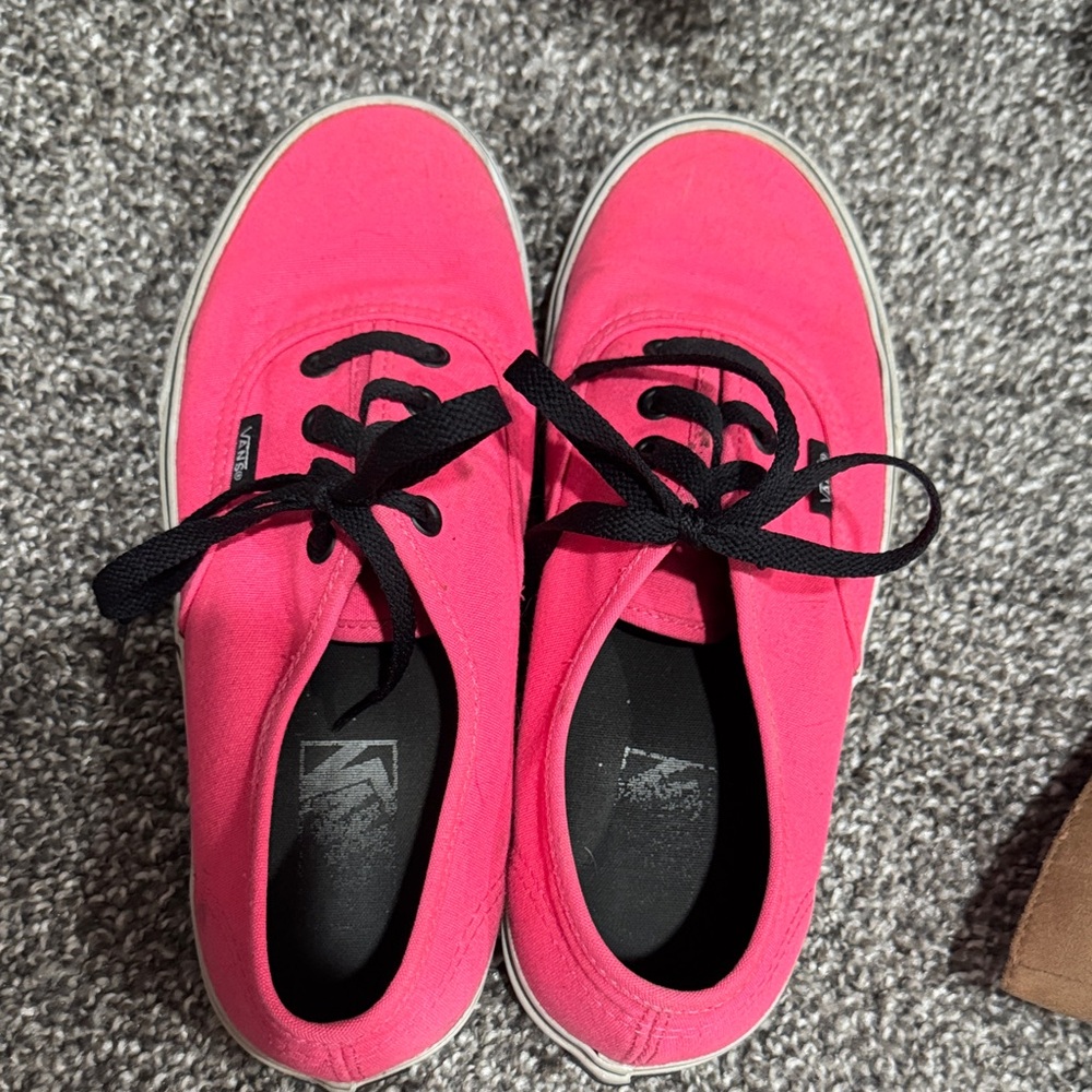 Vans Women’s Hot Pink Canvas Low-Top Sneakers
